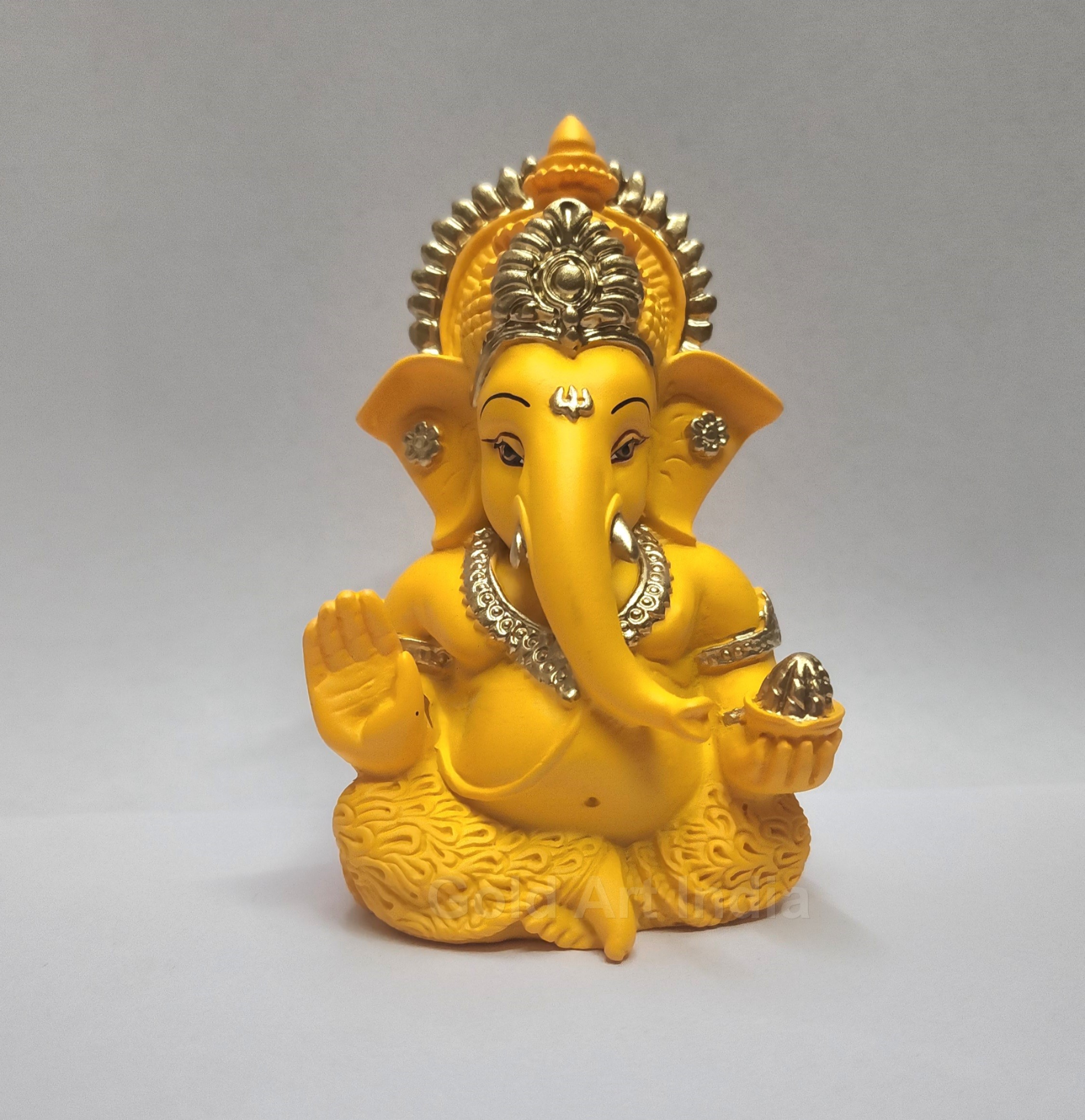 ganesha idol for home mango mukut front